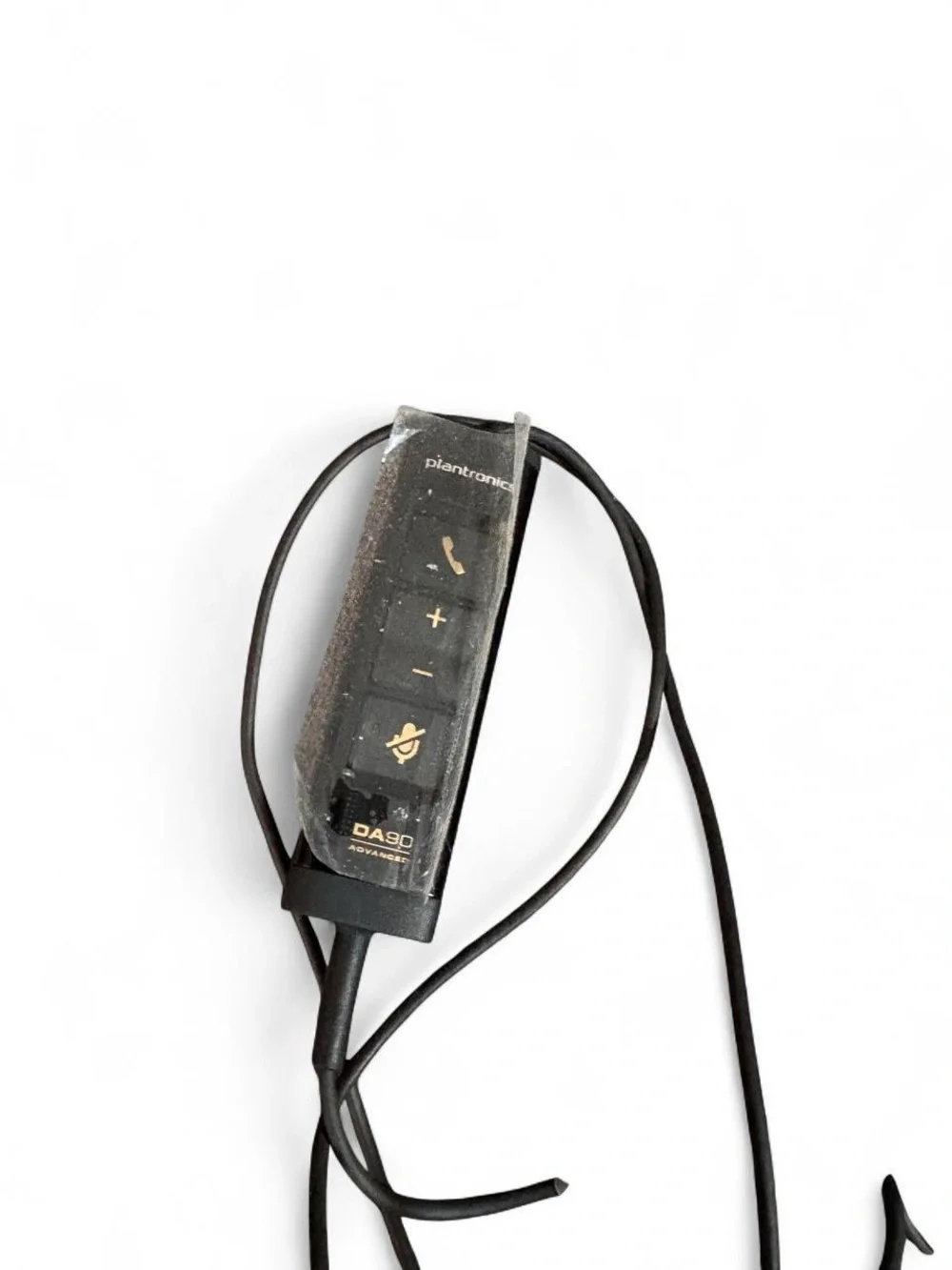 Vintage Wired Black Monaural Headset with Boom Microphone